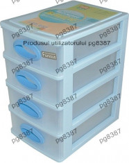 Raft din plastic cu 4 sertare-127841 foto