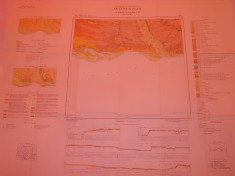 HARTA SOLURILOR- ZONA TURNU-MAGURELE- INSTITUTUL GEOLOGIC- 87X66 CM foto