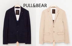 Pull &amp;amp;amp; Bear by ZARA - JACHETA Sacou, 2 NASTURI SLIM FIT, Colectia NOUA &amp;quot;Basic Blazer&amp;quot; Marime S si L.. OUTLET Produse NOI REDUSE! foto