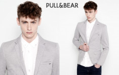 Pull &amp;amp;amp; Bear by ZARA - JACHETA Sacou, 2 NASTURI, SUPER SLIM FIT, Colectia NOUA &amp;quot;Gray Jersey Blazer&amp;quot; Marime S. OUTLET Produse NOI REDUSE! foto