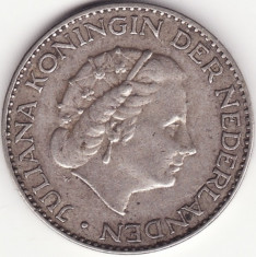 Tarile de Jos - 1 Gulden 1955 - Juliana - Argint foto