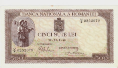 * Bancnota 500 lei 1940 foto
