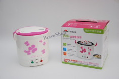 Mini Rice Cooker (12 V) Ideal pentru drumetii (se conecteaza la bricheta auto) foto