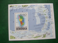 Dominica 1978 independenta harti MI bl.52 MNH foto