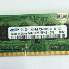 Memorie laptop Samsung 1GB DDR3-1066 PC3-8500 CL7, M471B2873FHS-CF8 (1116)