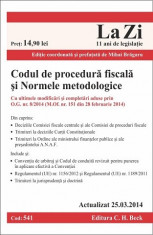 CODUL DE PROCEDURA FISCALA SI NORMELE METODOLOGICE DE PLICARE LA ZI COD 541 (ACTUALIZARE 25.303.2014-YBK10720 foto