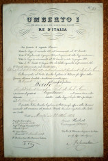 05. ITALIA UMBERTO I BREVET INALTARE IN GRAD CAPITAN BORDO LUIGI 1884 foto