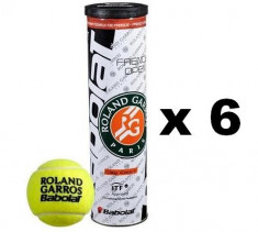 ARTICOLE TENIS ; 24 Mingi Tenis BABOLAT French Open (Roland Garros) Clay Court, 6 cutii (6 x 4 mingi), COD RG foto