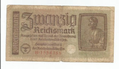 LL bancnota Germania 20 marci 1940-45 (#4388) foto