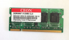 Memorie laptop CEON 512MB DDR2 SODIMM (1130) foto