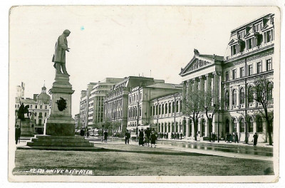 164 - BUCURESTI, Statue, I.H. Radulescu - old postcard, real PHOTO - used - 1940 foto