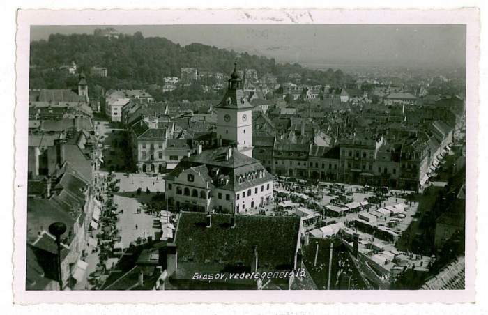 137 - BRASOV, Panorama - old postcard, real PHOTO - used - 1940