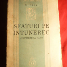 N.Iorga - Sfaturi pe Intunerec - Conferinte la Radio I Prima Ed. 1936