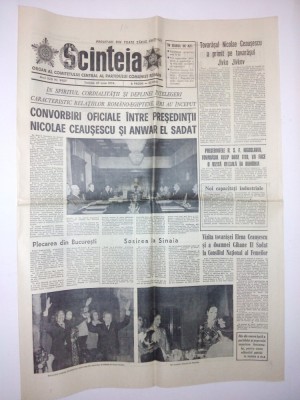 Ziarul Scanteia Nr. 9907 / 29 Iunie 1974 - Convorbiri oficiale foto
