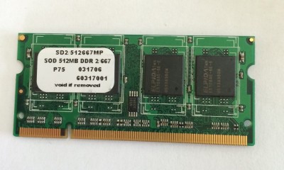 Memorie laptop ELPIDA 512MB DDR2 667Mhz SODIMM (1129) foto