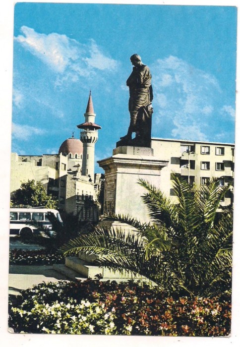 #carte postala(ilustrata)-CONSTANTA-Statuia poietului Ovidiu