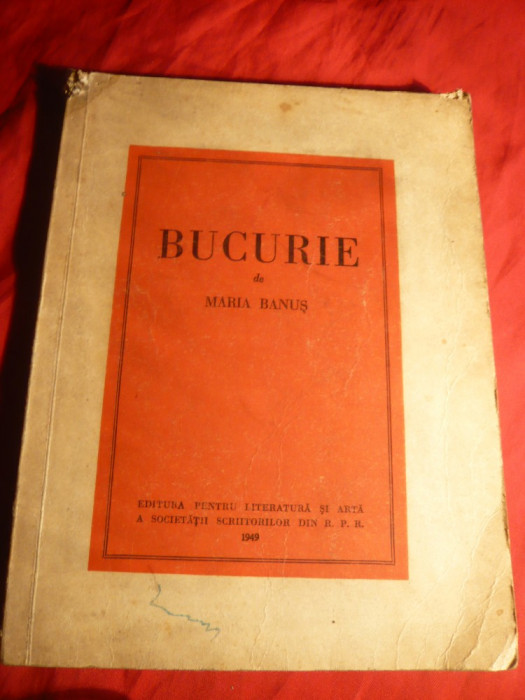 Maria Banus - BUCURIE - Prima Ed. 1949