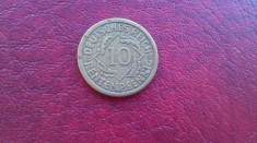 Germania - 10 pfennig 1925 A - XF ( NR 4444 ) foto