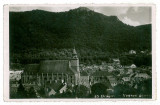 141 - BRASOV, Black Church - old postcard, CENSOR, real PHOTO - used - 1942, Circulata, Fotografie