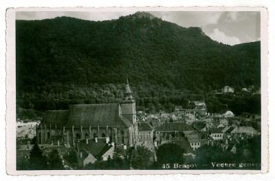141 - BRASOV, Black Church - old postcard, CENSOR, real PHOTO - used - 1942 foto