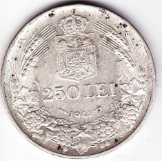 1) 250 lei 1941 argint 12 grame,0.835,NSD foto