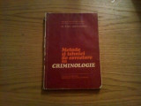 METODE SI TEHNICI DE CERCETARE IN CRIMINOLOGIE - Rodica M. Stanoiu - 1981, 183p