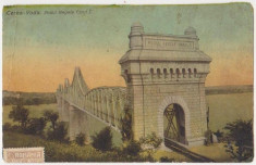 Cernavoda,Podul Regele Carol I,circulata la Alexandria,francata,1911 foto