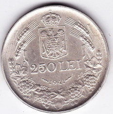 4) 250 lei 1941 argint 12 grame,0.835,NSD foto