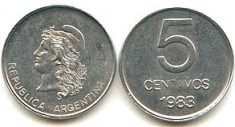 Argentina 5 centavos 1983 cc foto