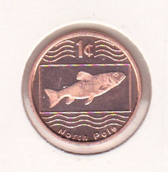 bnk mnd North Pole 1 cent 2012 unc, fauna foto