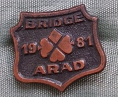 Insigna Bridge Arad 1981 foto