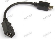 Cablu adaptor mini USB mama - micro USB tata-128186 foto