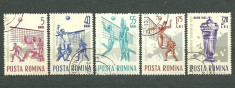1963 - CE volei, serie stampilata foto