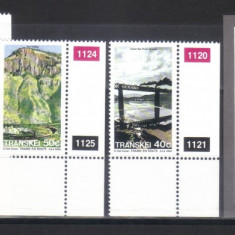 TRANSKEI 1989, Locomotive, peisaje, serie completa neuzată, MNH