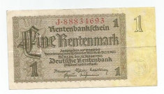 LL bancnota Germania 1 rentenmark 1937 (#4693) XF foto