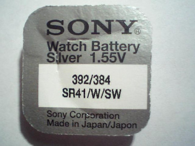 baterie ceas Sony, cu argint AG3-LR41-G3-392-384-SR41/W/SW. foto