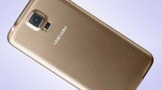 Carcasa capac baterie Samsung Galaxy S5 i9600 Gold Original SWAP A foto