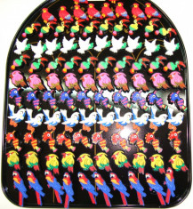 Figurine de silicon PASARI-PAPAGALI cu magnet pe tabla ,2 cm, set 100 buc foto