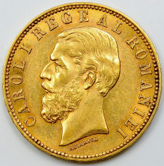 ticuzz - Romania 20 LEI 1890 - moneda de AUR - 6.45 gr foto