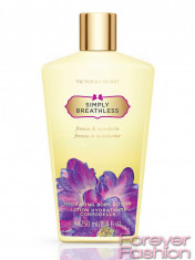 VICTORIA&amp;#039;S SECRET MADE IN USA ~ SIMPLY BREATHLESS Hydrating Body Lotion ~ VS FANTASIES Lotiune Crema Spray Unt de Corp Gel de Dus Scrub EDT REDUCERE foto