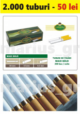 MAXI GOLD 200 - Pachet 10 cutii tuburi de tigari x 200 buc foto