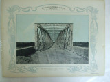 Plansa Podul pentru sosea peste Arges la Mihailesti de 170 m lungime Vedere interioara 1903, Necirculata, Printata