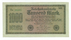 LL bancnota Germania 1000 marci 1922 UNC (#0495) serie verde foto