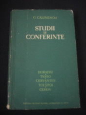 G. CALINESCU - STUDII SI CONFERINTE * HORATIU * TASSO * CERVANTES * TOLSTOI * CEHOV foto