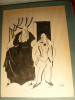 Album 22 Caricaturri semnate Iosif Ross , interbelice , dim. 21 x26,7 cm, Portrete, Carbune, Altul
