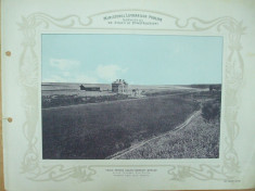 Plansa calea ferata Galati - Beresti - Barlad Statia Tulucesti vederea spre lacul Brates 1903 foto