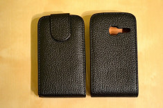 Husa Flip Case Slim Inchidere Magnetica ORANGE Dabi Alcatel One Touch Tribe OT-3040 Black foto