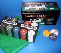 Set Poker 200 piese Texas Holdem foto