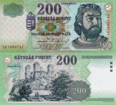 UNGARIA 200 forint 2005 UNC!!! foto