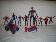 Spiderman - Lot jucarii - figurine 12 + vehicule 2 foto